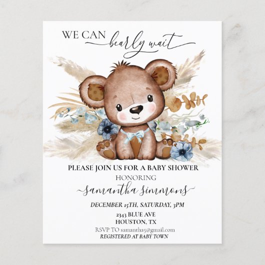 我々は赤ちゃんシャワーを待つことができるBoho Blue (正面)