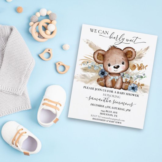 我々は赤ちゃんシャワーを待つことができるBoho Blue