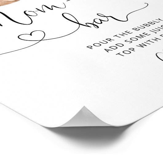 我々は赤ちゃんシャワーを待つことができるMom-osaバー標識 ポスター (角)