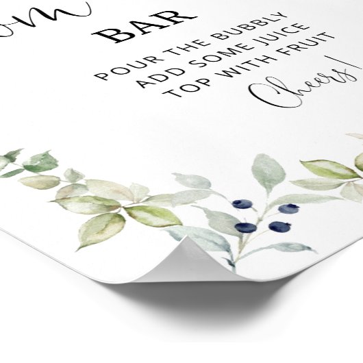 我々は赤ちゃんシャワーを待つことができるMom-osaバー標識 ポスター (角)