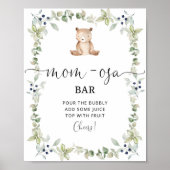 我々は赤ちゃんシャワーを待つことができるMom-osaバー標識 ポスター (正面)