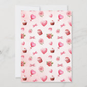 我々は赤ちゃんシャワーフローラテディベア待つことができる 招待状 (裏面)