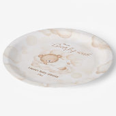 我々は赤ちゃんシャワーユニセックス紙プレートを待つことができる ペーパープレート (アングル)