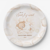 我々は赤ちゃんシャワーユニセックス紙プレートを待つことができる ペーパープレート (正面)