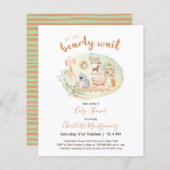 我々は赤ちゃんシャワー予算招待状を待つ (正面/裏面)