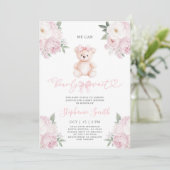 我々は赤ちゃんシャワー女の子の招待状を心待ち 招待状 (スタンド正面)