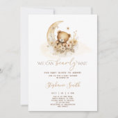 我々は赤ちゃんシャワー招待状を待つ 招待状 (正面)