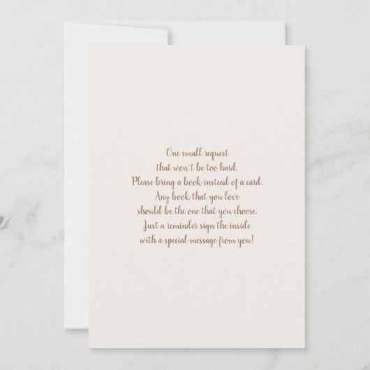 我々は赤ちゃんシャワー招待状を待つ 招待状 (裏面)