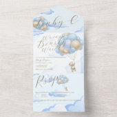 我々は赤ちゃんシャワー招待状を心待ちできる オールインワン招待状 (内側)