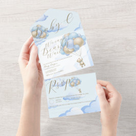 我々は赤ちゃんシャワー招待状を心待ちできる オールインワン招待状