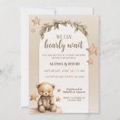 我々は赤ちゃんシャワー招待状を心待ちできる 招待状 (正面)