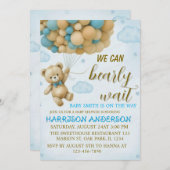 我々は赤ちゃんシャワー招待状を心待ちできる 招待状 (正面/裏面)