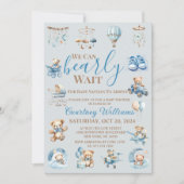 我々は赤ちゃんシャワー招待状を心待ちできる 招待状 (正面)