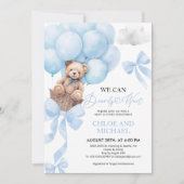 我々は赤ちゃんシャワー招待状を心待ちできる 招待状 (正面)