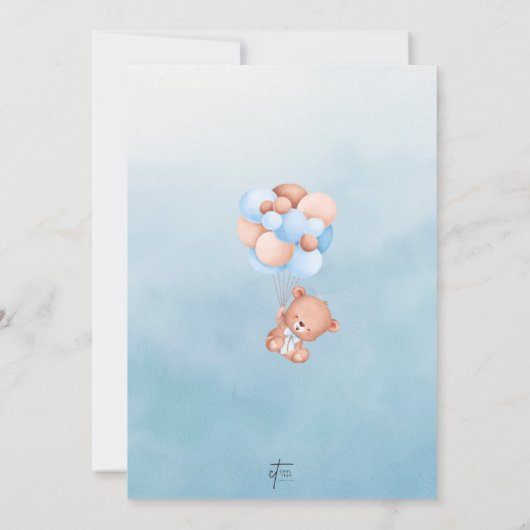 我々は赤ちゃんシャワー招待状を心待ちできる 招待状 (裏面)