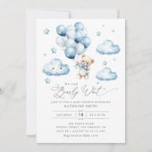 我々は赤ちゃんシャワー招待状を心待ちできる 招待状 (正面)