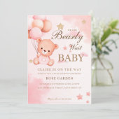 我々は赤ちゃんシャワー招待状を心待ちできる 招待状 (スタンド正面)