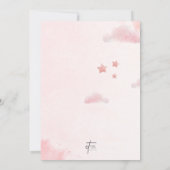 我々は赤ちゃんシャワー招待状を心待ちできる 招待状 (裏面)