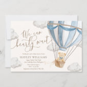 我々は赤ちゃんシャワー招待状を心待ちできる 招待状 (正面)