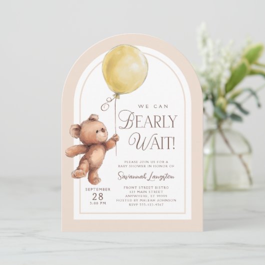 我々は赤ちゃんシャワー招待状を心待ちできる 招待状 (スタンド正面)