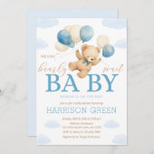我々は赤ちゃんシャワー招待状を心待ちできる 招待状 (正面/裏面)