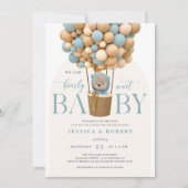 我々は赤ちゃんシャワー招待状を心待ちできる 招待状 (正面)