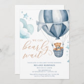 我々は赤ちゃんシャワー招待状を心待ちできる 招待状 (正面/裏面)