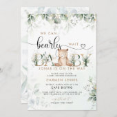我々は赤ちゃんシャワー招待状を心待ちできる 招待状 (正面/裏面)
