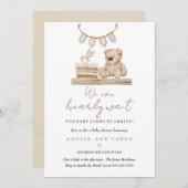 我々は赤ちゃんシャワー招待状を心待ちできる 招待状 (正面/裏面)