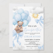 我々は赤ちゃんシャワー招待状を心待ちできる 招待状 (正面)