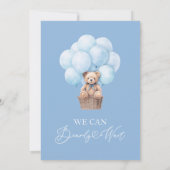 我々は赤ちゃんシャワー招待状を心待ちできる 招待状 (裏面)