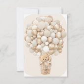 我々は赤ちゃんシャワー招待状テディを心待ち 招待状 (裏面)