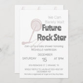 我々は赤ちゃんシャワー男女兼用インヴィを待つことができる 招待状 (正面/裏面)