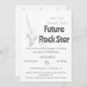 我々は赤ちゃんシャワー男女兼用インヴィを待つことができる 招待状 (正面/裏面)