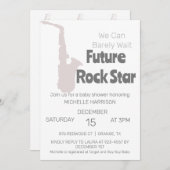 我々は赤ちゃんシャワー男女兼用インヴィを待つことができる 招待状 (正面/裏面)