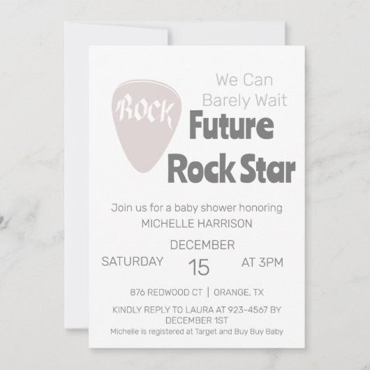 我々は赤ちゃんシャワー男女兼用インヴィを待つことができる 招待状 (正面)