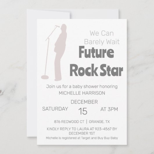 我々は赤ちゃんシャワー男女兼用インヴィを待つことができる 招待状 (正面)