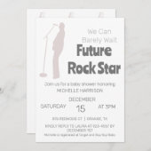 我々は赤ちゃんシャワー男女兼用インヴィを待つことができる 招待状 (正面/裏面)