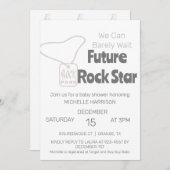 我々は赤ちゃんシャワー男女兼用インヴィを待つことができる 招待状 (正面/裏面)