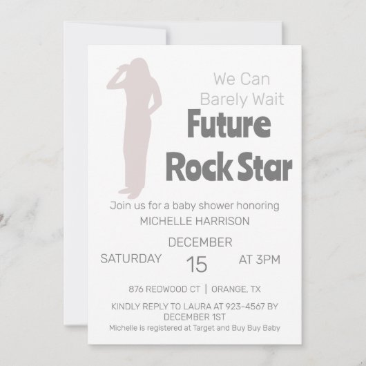 我々は赤ちゃんシャワー男女兼用インヴィを待つことができる 招待状 (正面)