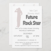 我々は赤ちゃんシャワー男女兼用インヴィを待つことができる 招待状 (正面/裏面)