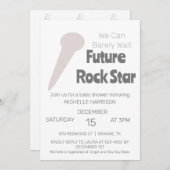 我々は赤ちゃんシャワー男女兼用インヴィを待つことができる 招待状 (正面/裏面)