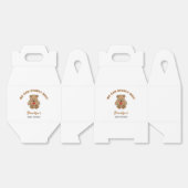 我々は赤ちゃんシャワー茶色のテディベア待つことができる フェイバーボックス (見開き)