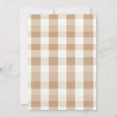 我々は赤ちゃんシャワー飛行機茶色のバルーンを待つことができる 招待状 (裏面)