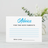 我々は赤ちゃんシャワーTeddyクマハートを待つことができる アドバイスカード (スタンド正面)