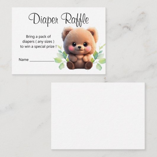 我々は赤ちゃんシャワーteddy bear boho待つことができる エンクロージャーカード (正面/裏面)