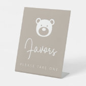 我々は赤ん坊シャワーの好意を持つ熊を待つことができる 台座サイン (正面)