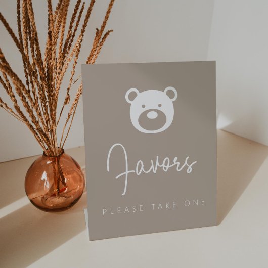 我々は赤ん坊シャワーの好意を持つ熊を待つことができる 台座サイン