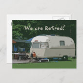 我々は退職した! カンパーは家にいる！連絡 ポストカード (正面/裏面)