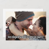 我々は逃げモダンた結婚の写真 案内状 (正面/裏面)